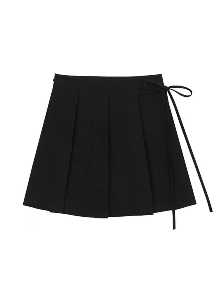 Jupe Courte Plissée Piano Y2K Été – Style Harajuku Noir Blanc – Taille Haute Évasée Femme