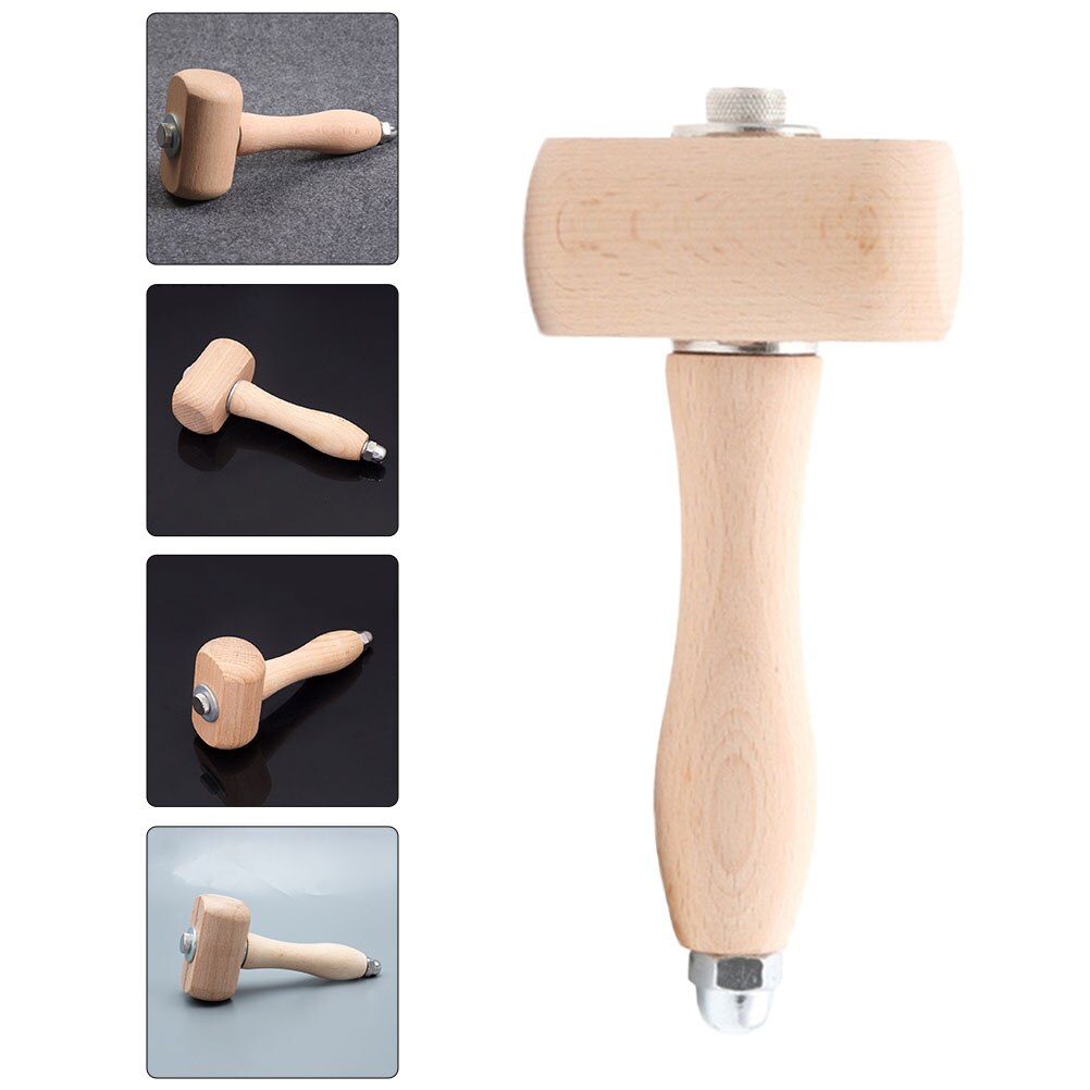 Lederen Carving Houten Hamer Nuttig Houten Hamer Praktische Carving Tool: Default Title