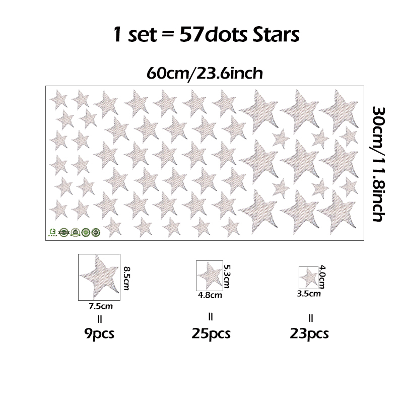 Standing Teddy Bear with Pink Grey Balloons Wall Stickers for Kids Room Baby Nursery Room Decoration BABY Shower Wall Decals PVC: 57 Dots Grey Stars