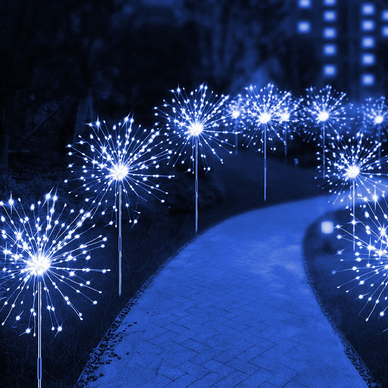 LED Solar Feuerwerk Lichter Garten Dekoration Lichterkette Wasserdichte Outdoor Löwenzahn Rasen Lampe für Garten Landschaft Rasen Dekor