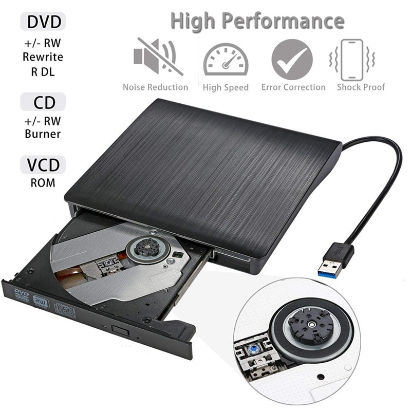Zewnętrzny napęd Dvd szczupły twardy plastik Usb 3.0 Sata 9.5Mm Dvd obudowa nagrywarka nagrywarka nagrywarka cd-Rom etui na laptopa Cd/Dvd optyczny