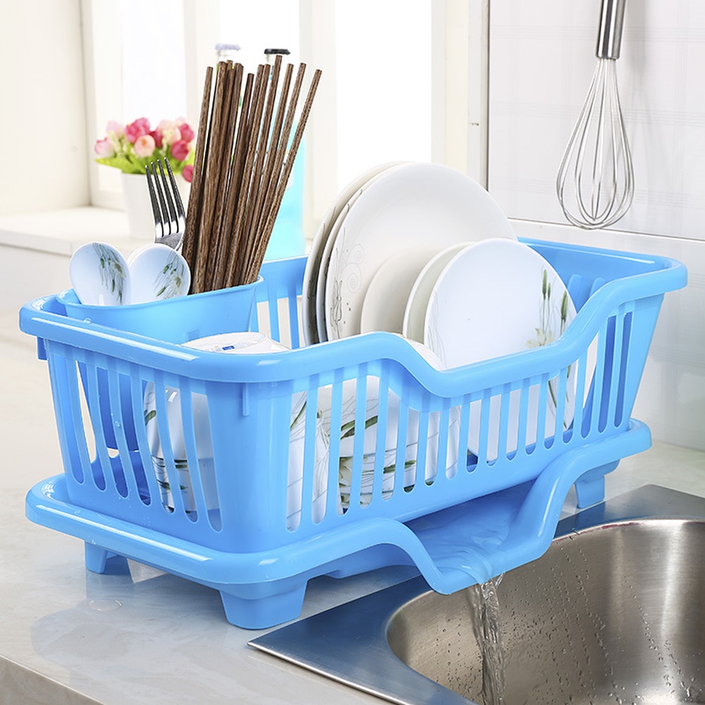 A1 keukenplanken plastic bordenrek kast afwasrek eetstokjes keukengerei opbergrek afdruiprek  wx8281914