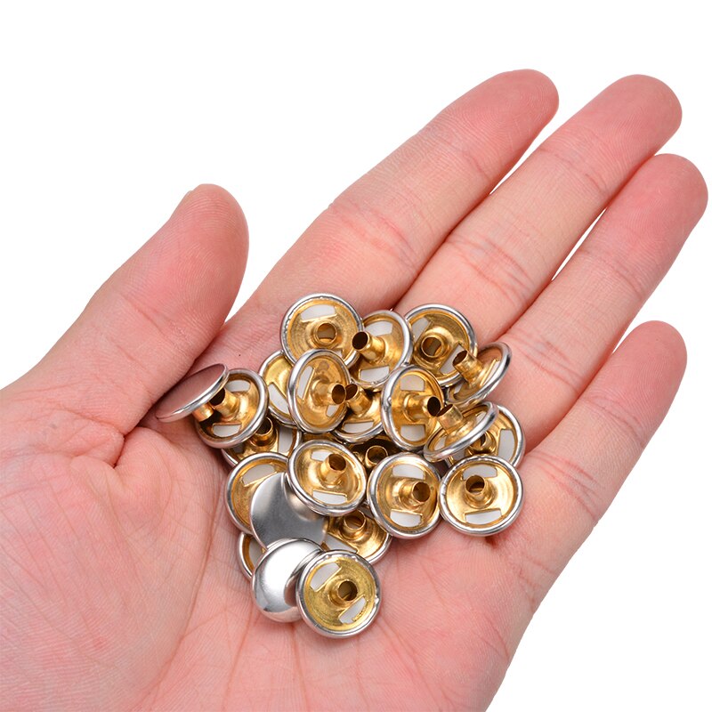 100pcs Stainless Steel Snap Fastener Press Stud Cap Button Marine Boat Canvas Set Marine Hardware Accessories