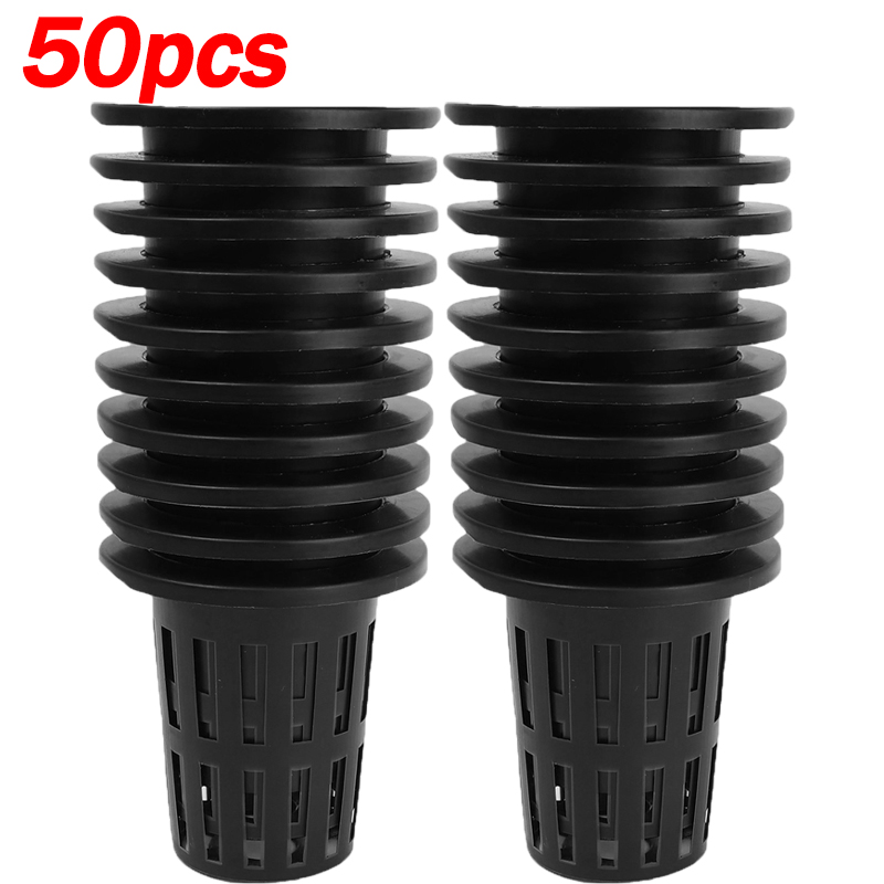 Vasos de red para macetas hidropónicas, cultivo sin suelo para jardín, taza de red de malla ranurada, enrooter de plantas de plástico, cestas de red cultivadas, macetas para vivero: YELLOW