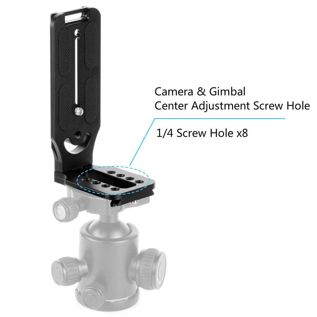 Quick Release L Plate Bracket 1/4" Vertical Shooting Handgrip 132A for Manfrotto Zhiyun Gimbal for Canon Nikon Sony Video Camera