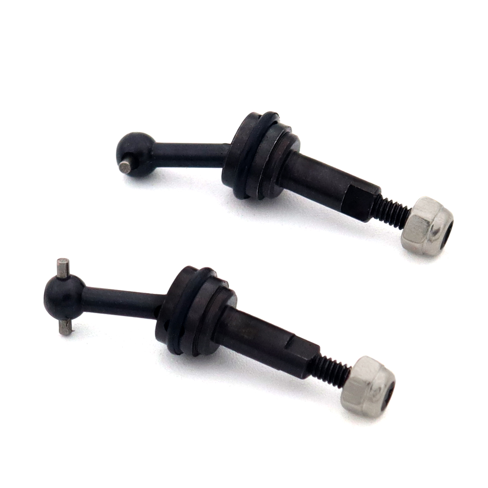 Eje de junta Universal CVD de Metal extendido, 2 uds., 2mm, con tuerca M2 para Wltoys K969 K989 K979 P929 1/28 RC, piezas mejoradas para coche