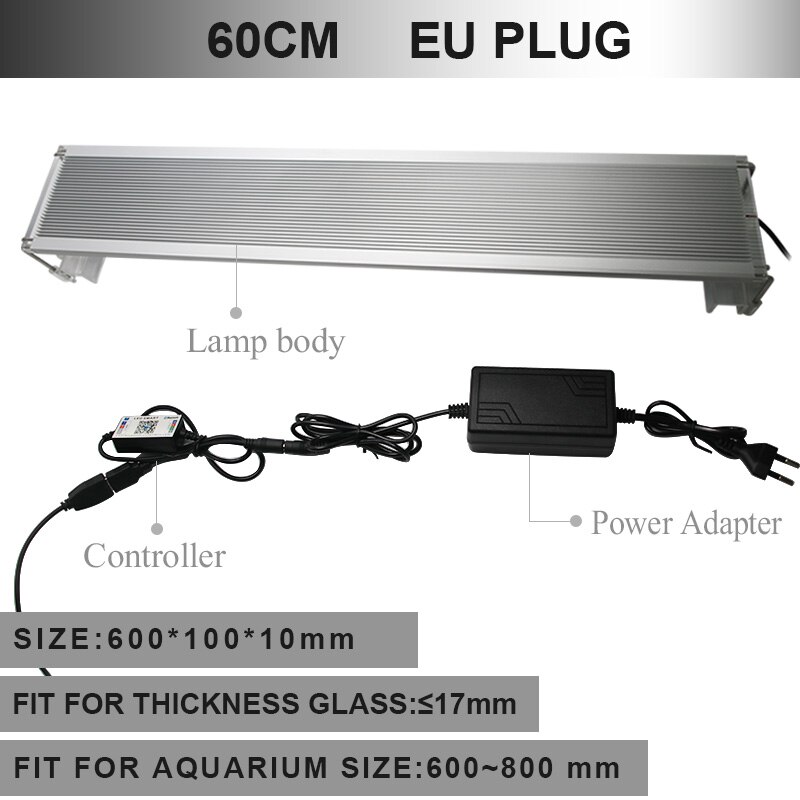 Zhongji 30-80Cm Rgb Led Aquarium Verlichting Plant Marine Vis Aquarium Lichtpunt Lamp Voor Aquarium Led Verlichting houder Timer