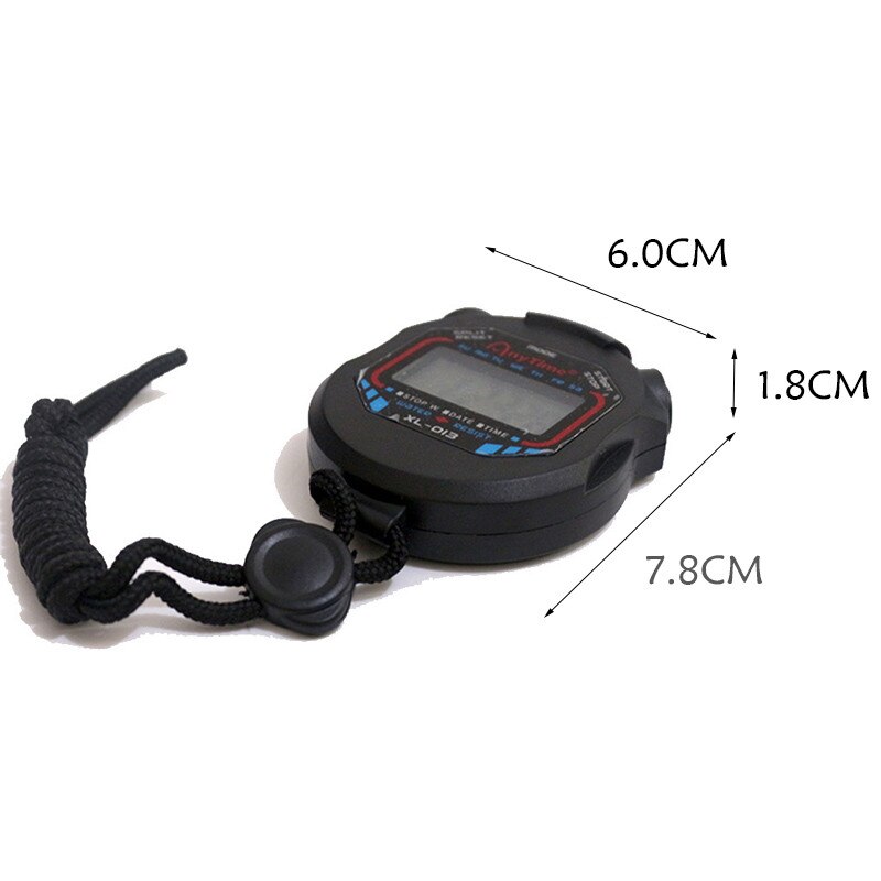 Classic ABS Handheld XL-013 LCD Digital Sports Stopwatch Electronic Timer Stop Watch Alarm Clock With Lanyard