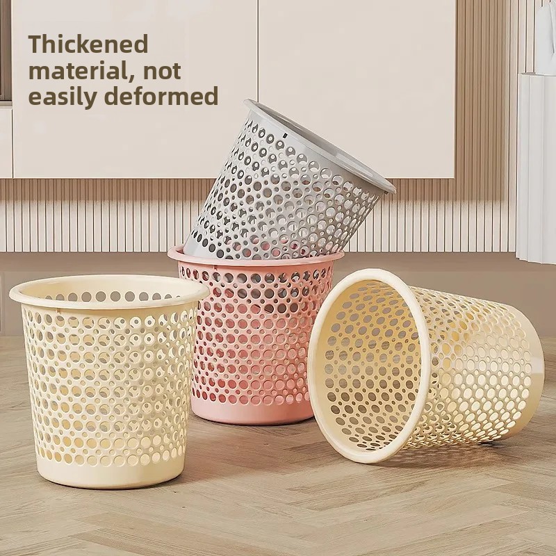 Op maat gemaakte, uitgeholde plastic prullenbak voor thuisgebruik in de keuken, woonkamer, slaapkamer, badkamer, studentenkamer, kantoor of als papierbak.