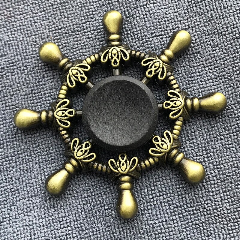 Fidget Spinner Brass Color Zinc Alloy Metal Exterior Smoothstress reliever Toys For Children Adult
