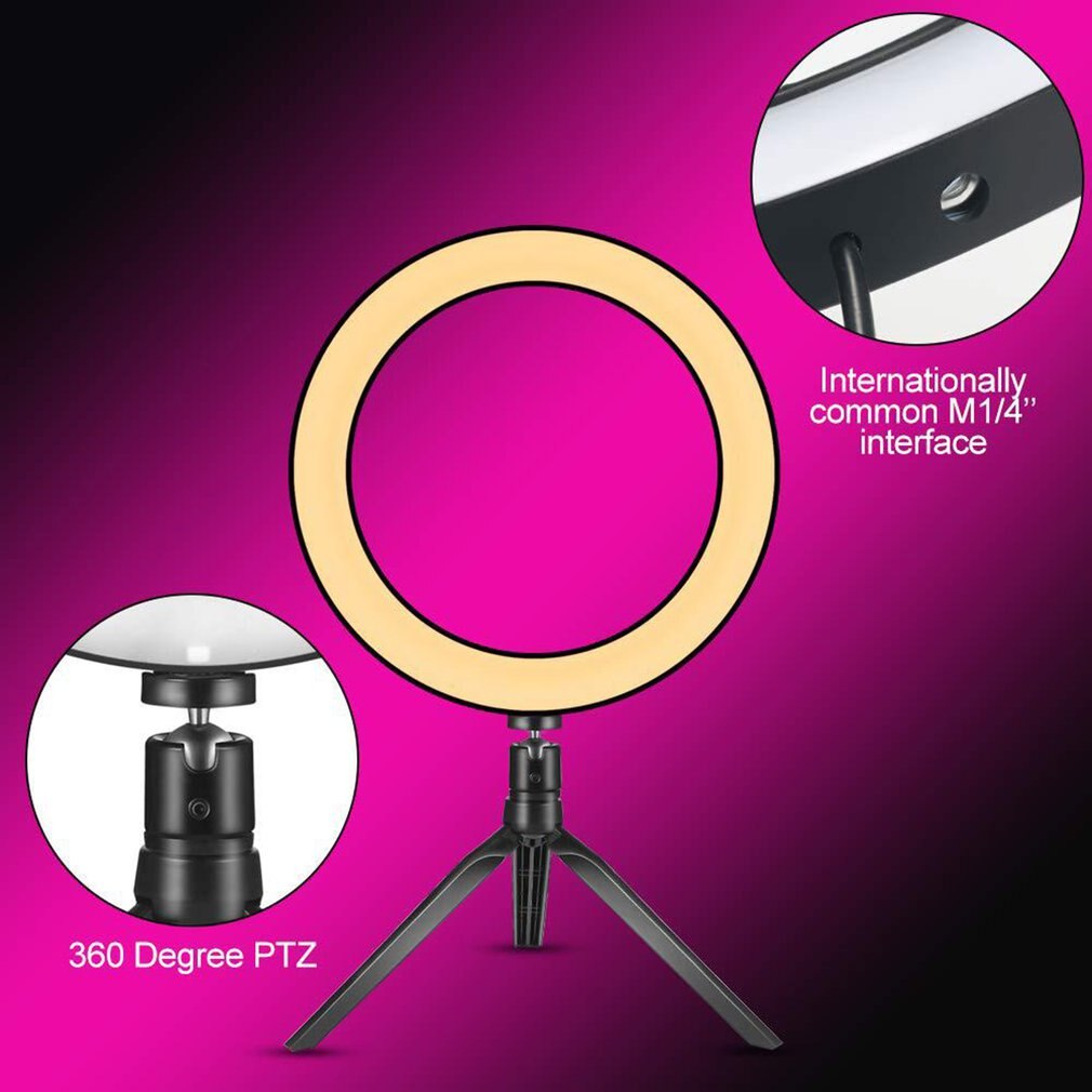 10 Inch Led Ring Statief Bracketet Anker Mobiele Telefoon Live Ring Vullen Licht Selfie Led Ring Flash Licht Invullen Stand