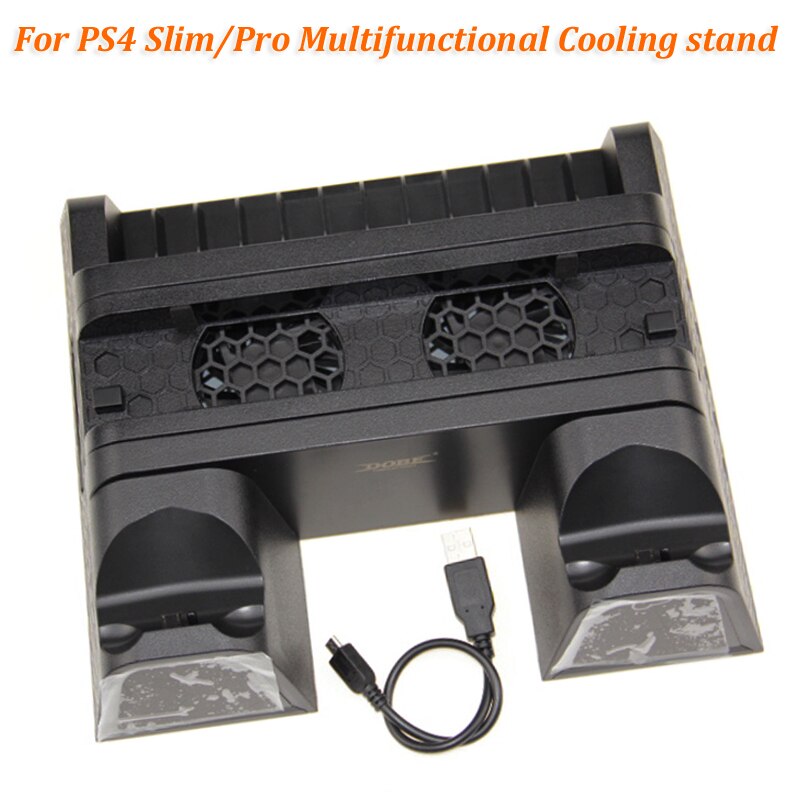 To Brazil For PS4/PS4 Slim PRO Vertical Stand with Cooling Fan Cooler Dual Controller Charger Charging Station for Playstation 4