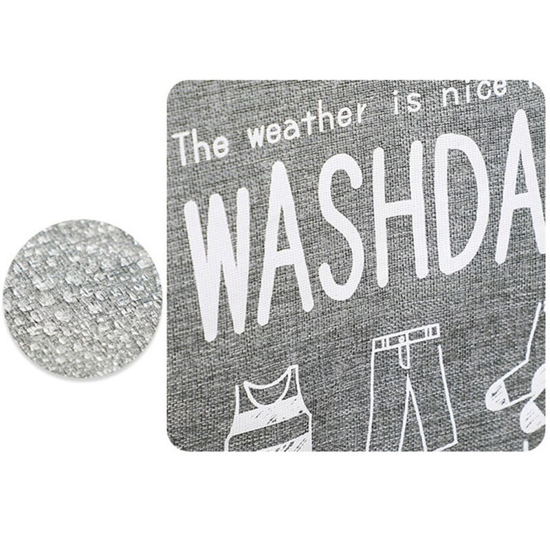 Large Laundry Basket Pop-Up Laundry Hampers Collapsible Clothes Storage Basket, Waterproof Linen Fabric with Drawstring