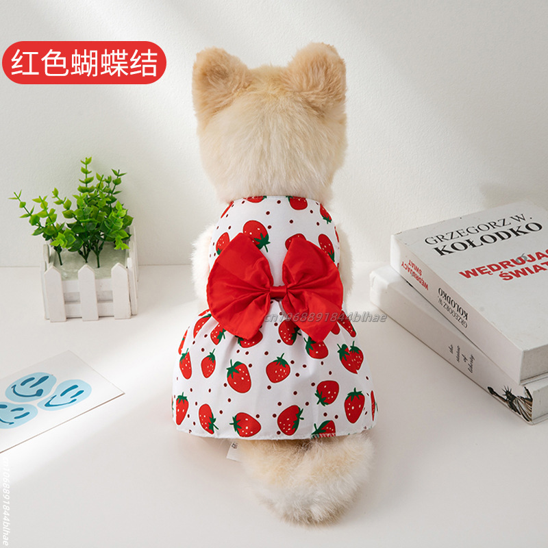 Vestido de princesa para perro, falda para mascota gatito, bonito vestido para perro con lazo de encaje para cachorro pequeño y mediano, Chihuahua, primavera y verano: S / Rosa