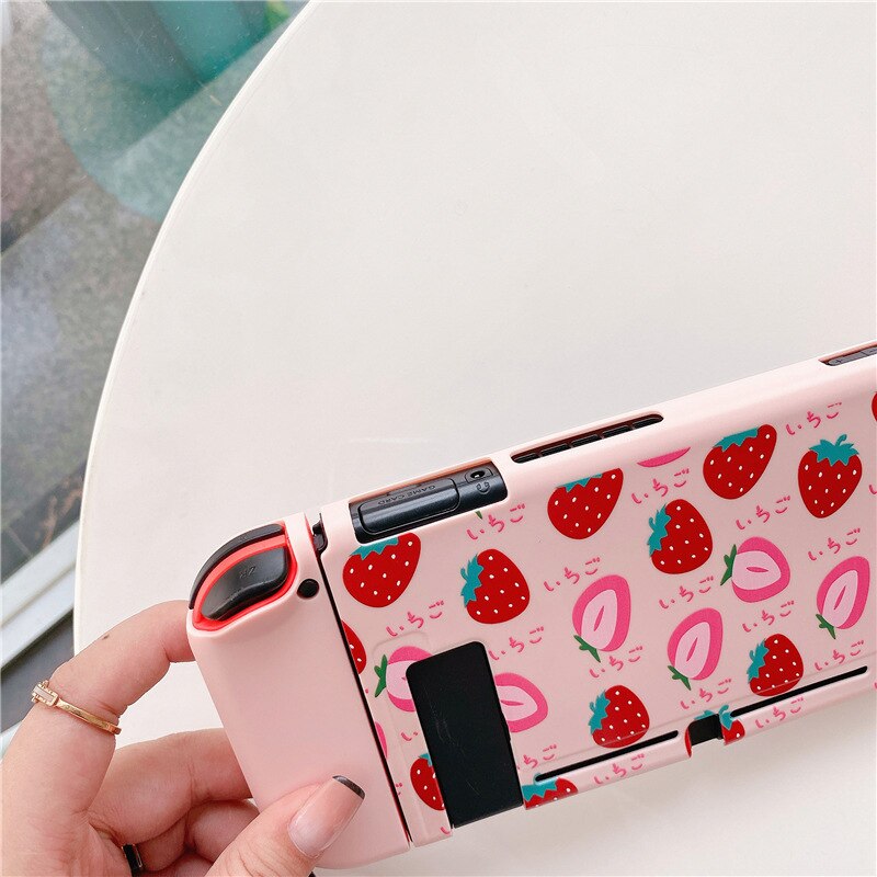 Neue Rosa Nette Erdbeere Protector Cases für Nintendo Schalter Zubehör Weiche TPU Shell Cover für Nintendos Schalter Haut Fall