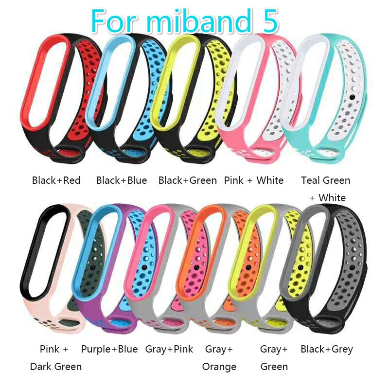 12 di colore TPU Cinturino di Vigilanza Puro di Colore Della Caramella Fascia Del Braccialetto Intelligente per Xiaomi Mi Banda 5 Intelligente Wristband di Sport orologi Banda Intelligente