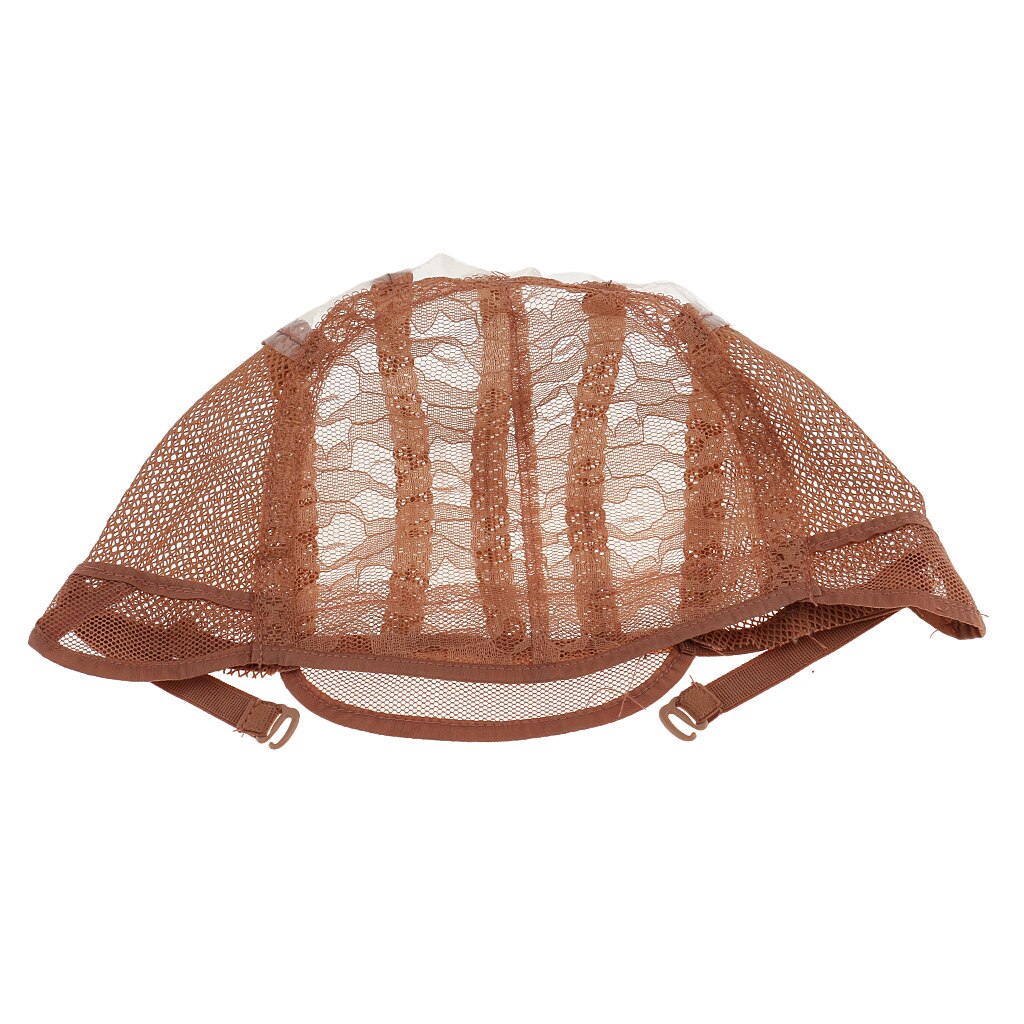 1 Uds. De gorra de malla para peluca de encaje para hacer peluca, gorro de red de pelo de tejido Invisible elástico, color negro/marrón/Beige