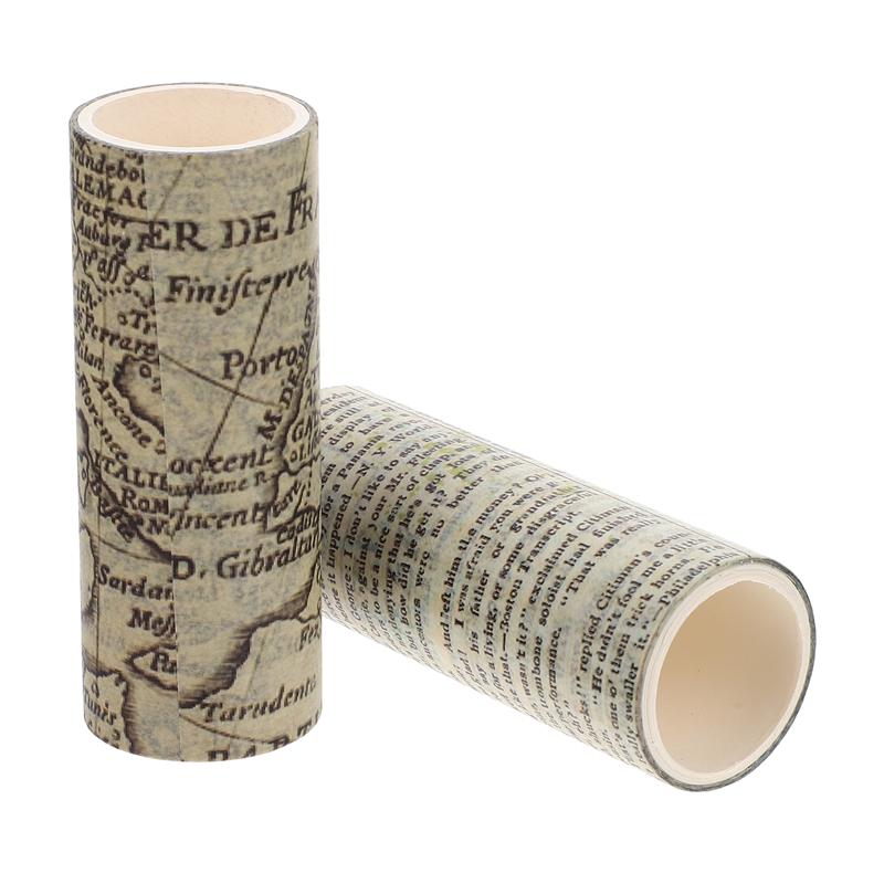 2 rollos de cinta Vintage antigua, cinta decorativa ancha clásica para álbum de recortes, libro de recortes y pegatinas de papel