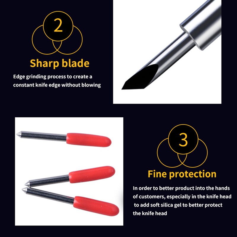 10Pcs 45 Degree Cutting Replacement Blades for Cricut Explore Air/Air 2 Maker Expression Vinyl Cutting Machines
