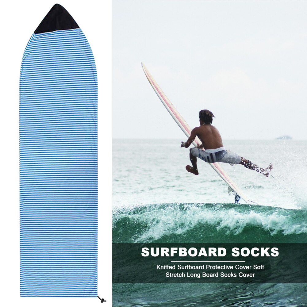 Malha de flanela surfboard capa protetora macio estiramento esportes aquáticos snowboard longo board meias capa surf acessórios