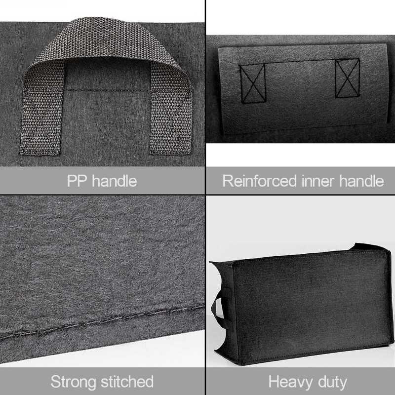 Bolsas rectangulares grandes para cultivo de verduras, maceta de Groot para plantación de vivero de jardín, bolsa de macetas no tejida de fieltro anticorrosión
