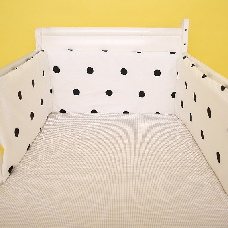 U-Shaped Baby Bed Crib Bumper Detachable Cotton Newborn Bed Bumpers 180cm Length Infant Safe Fence Line Cot Protector Cushion