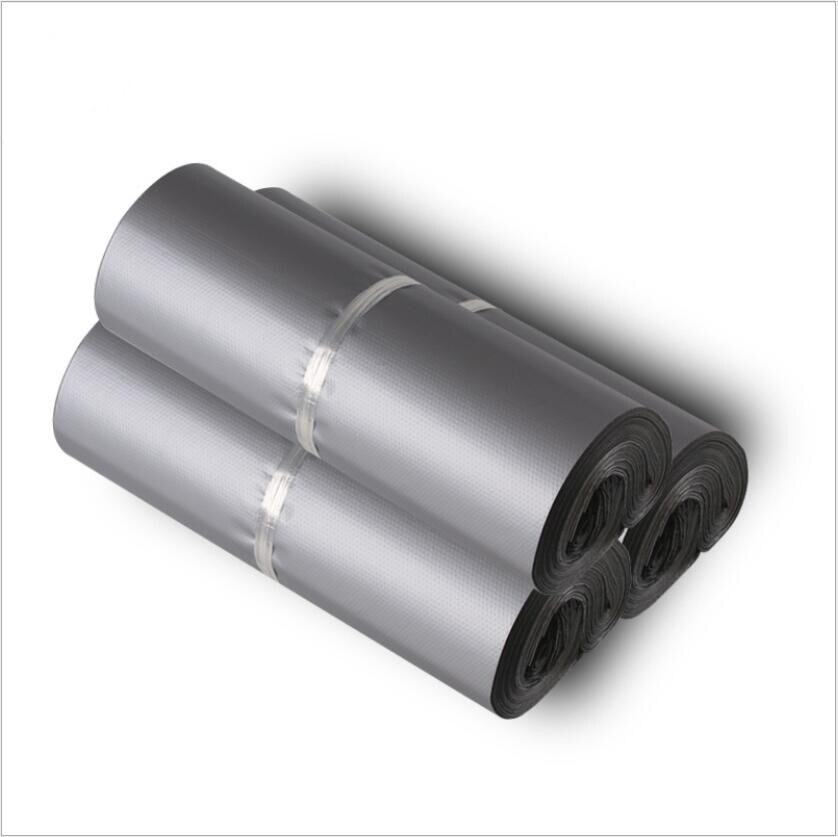 Sac de courrier en plastique gris argent, 100 pièces, nouvelle enveloppe postale de stockage en plastique PE Poly, sacs de courrier, pochette en plastique à fermeture auto-adhésive