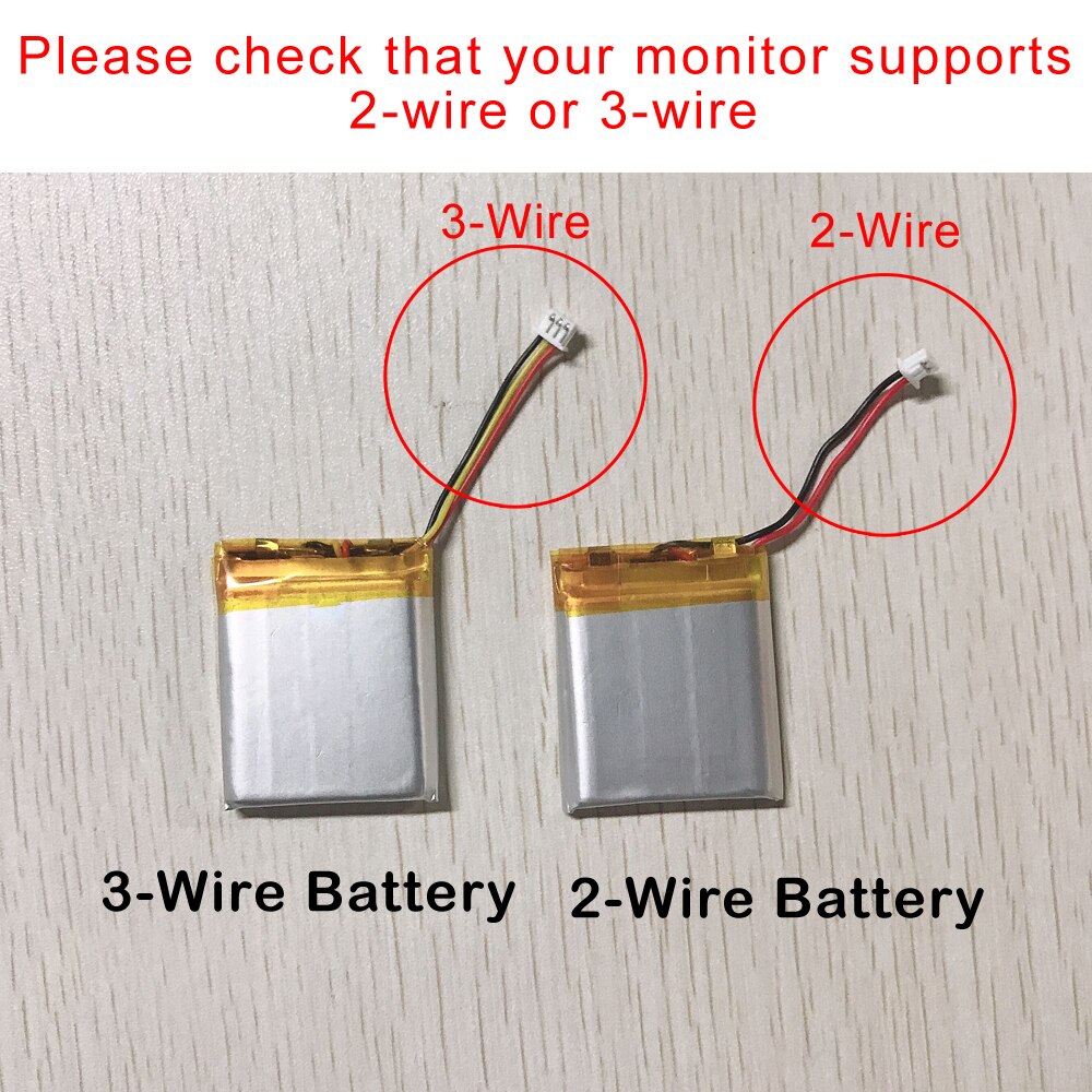 batteries Polymer lithium battery 3.7V 750mAh/650mAh Rechargeable Battery for Video Nanny Baby Monitor VB601 VB603 VB605