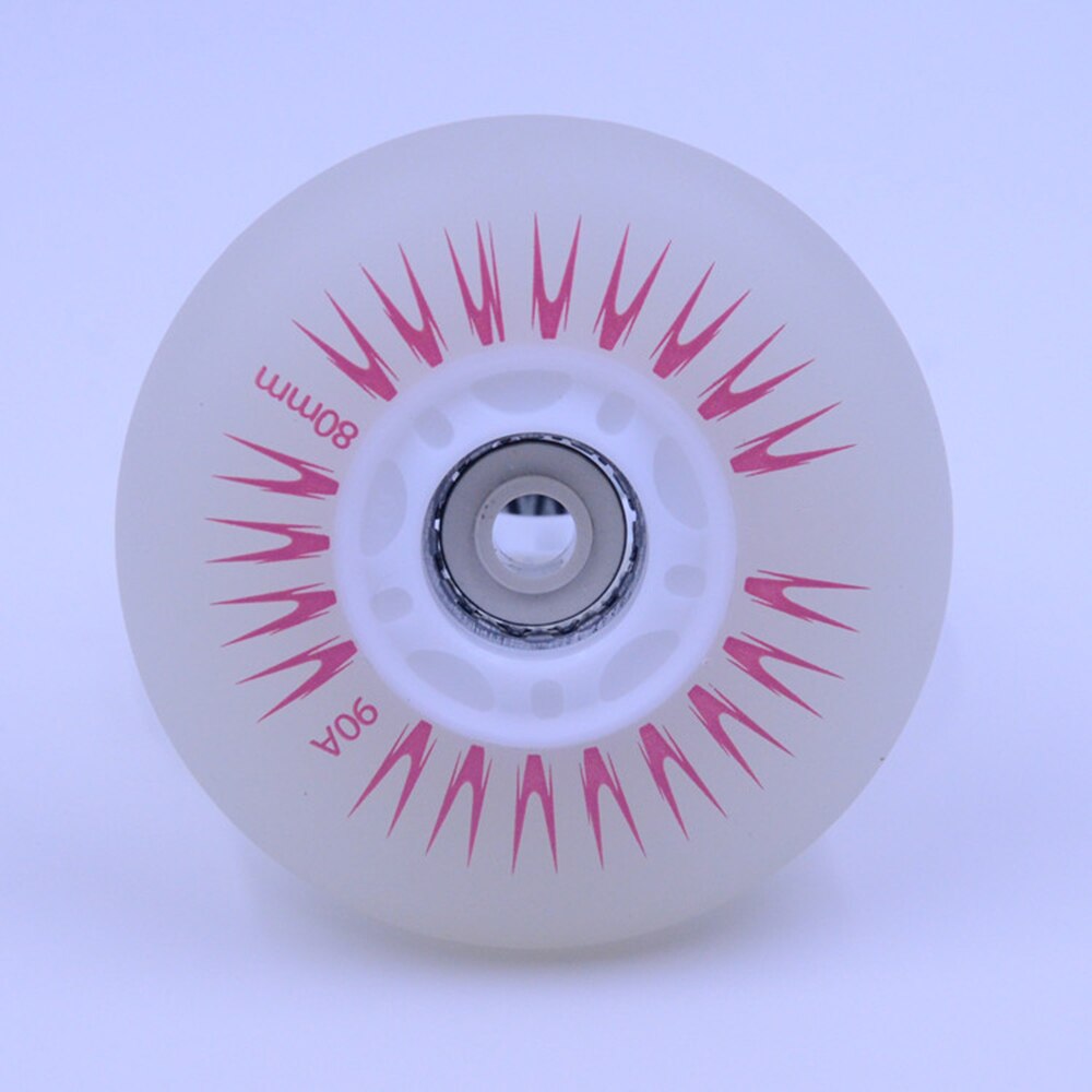 4pcs LED Sliding Flashing Skating Wheel 80mm 90A Inline Roller Skate Wheels Light Make You More Cool In Night Skate: B red