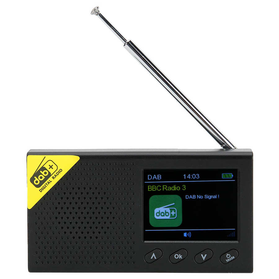 Radio digitale portatile Bluetooth 5.0 DAB/DAB e ricevitore FM schermo LCD da 2.4 pollici Radio ricaricabile leggera per l&#39;home office