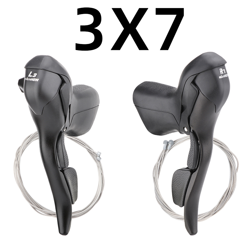 MicroNEW Rennrad Schalthebel 3x7 3x8 3x9 3x10 Geschwindigkeit Bremshebel Fahrrad 2x7 2x8 2x9 2x10 Geschwindigkeit Vorderrad Schaltwerk Für Shimano: Licht Grau