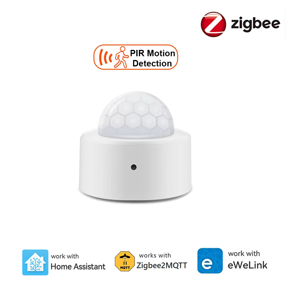 Zigbee Mini PIR Motion Sensor Human Motion Infrared Detector Security Alarm Works With Home Assistant Zigbee2MQTT Ewelink APP: Default Title