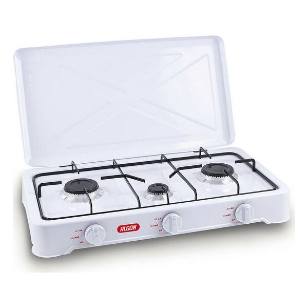 Cocina de Gas Algon Blanco (3 Fogones) (60 X 33 x 10 cm)