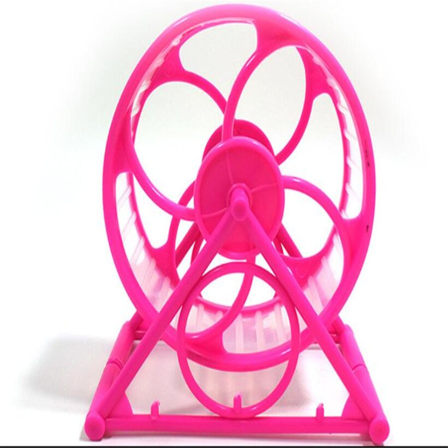 1pcs Small Pets Toy Training Hamster Exercise Wheel Guinea Pig Mouse Running Sports Wheel Small Animals Pet Toy - Color Random