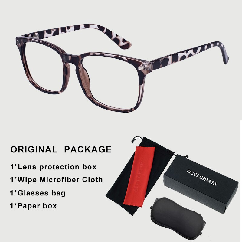 Blue Light Blocking Glasses Frame Women Oversized Eyewear Transparent Computer Glasses Eyeglasses Frames очки OCCI CHIARI OC5121
