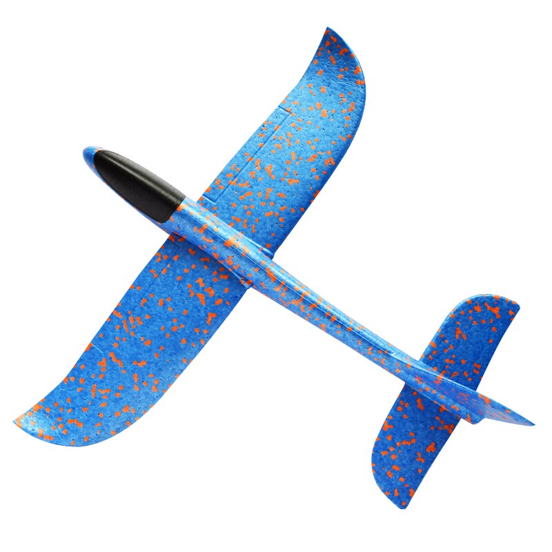 36cm Big Hand Launch Throwing Foam Palne EPP Airplane Model Glider Plane Aircraft Model Outdoor DIY Educational Toy For Children: blue