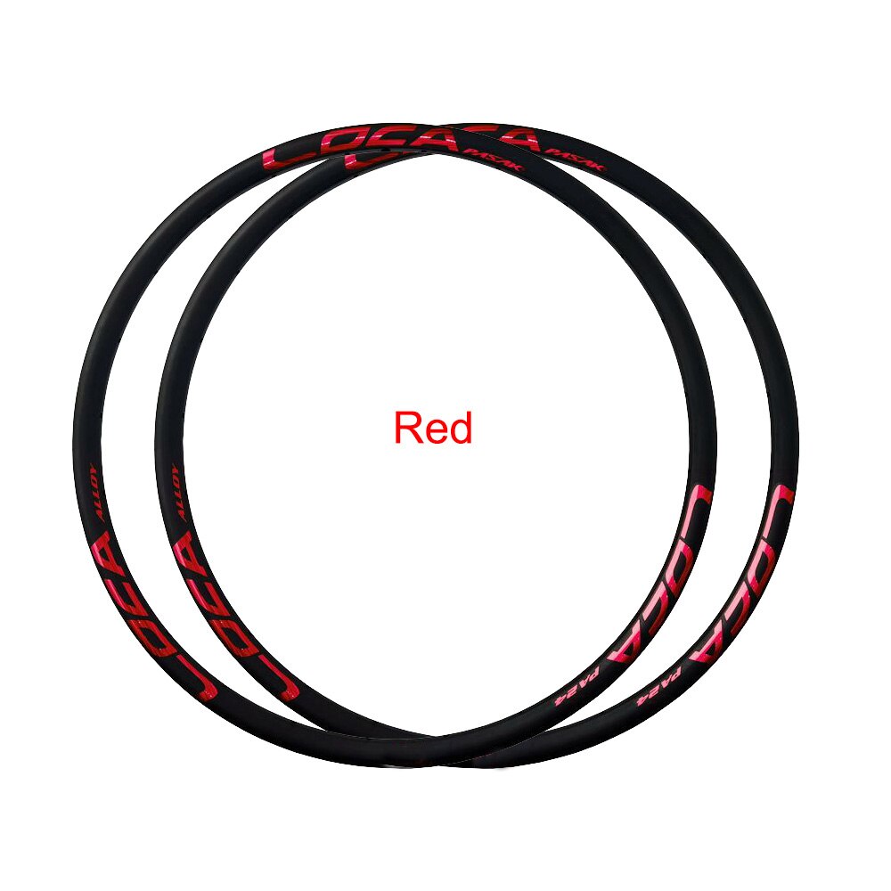 Pasak 700C Rim 28 24 Holes Road Bike Ring Clincher Double Layer Al6061 Bicycle Rims 28h 24h Disc Brake For 700c*20c 42c Tyre: 700C 24h Red