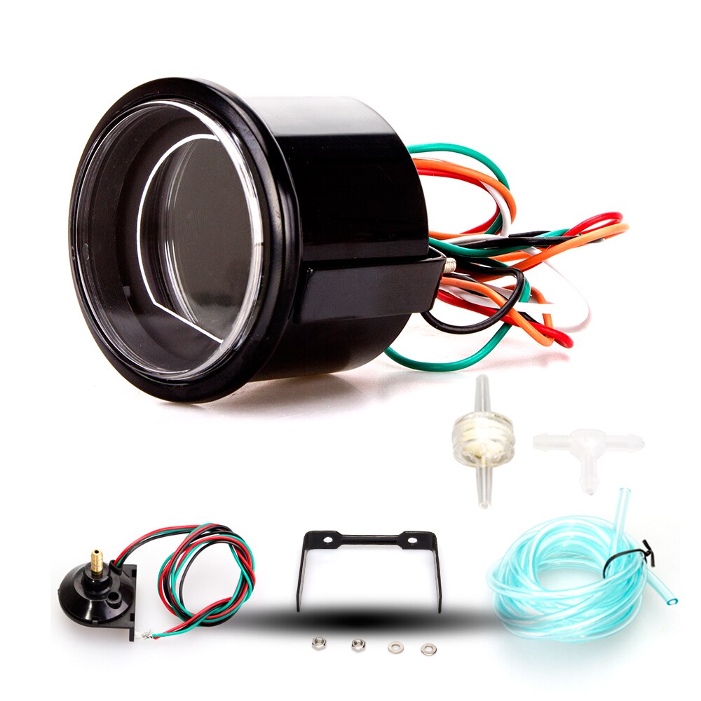 12V 2 zoll 52mm Vakuum Meter Digital Manometer Auto Turbo Mechanische Schub Messgerät Vakuum Drücken Sie Meter -1 ~ 0 Bar verrotten Blau LED Len Anzeige