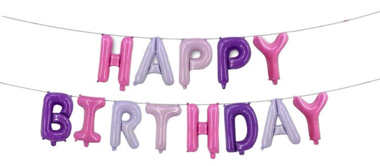 16 Inch Letters Gelukkige Verjaardag Folie Ballonnen Gelukkige Verjaardag Partij Decoratie Kids Alfabet Air Ballonnen Baby Shower Benodigdheden: 4