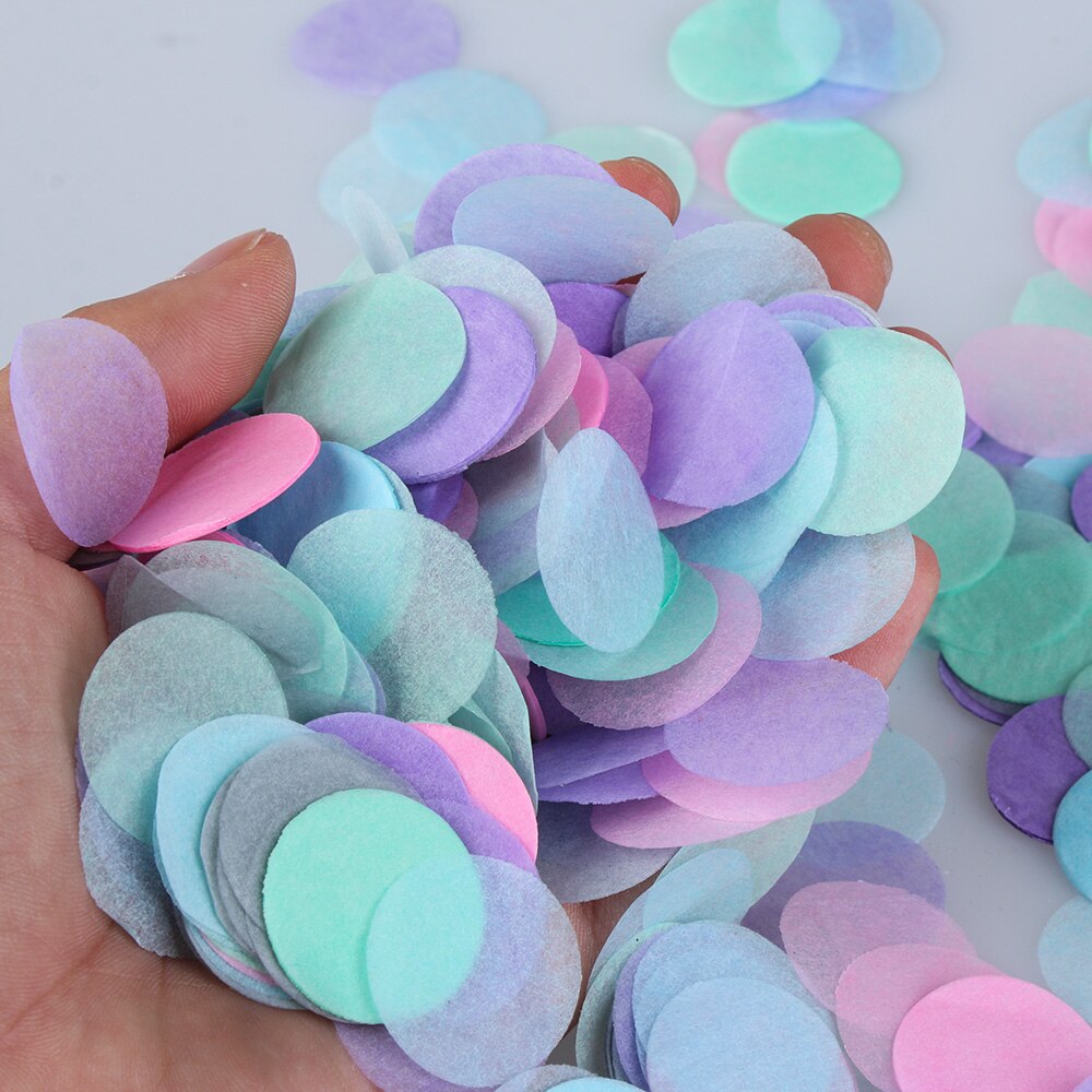 10 g/zak Ronde Confetti Tissue Papier Roze Stippen Vullen Ballonnen Bruiloft Baby Shower Verjaardagsfeestje Decoraties DIY Accessoires