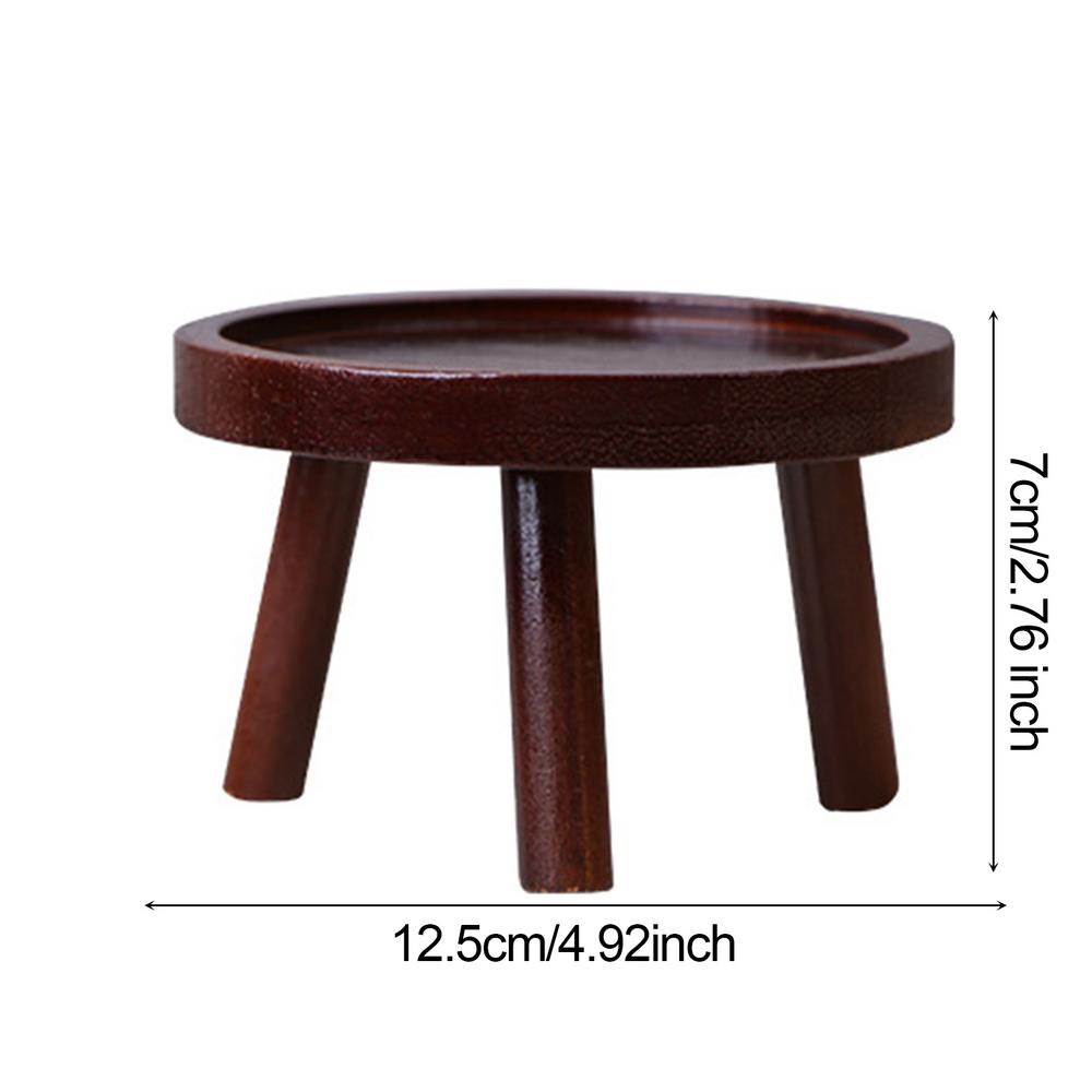 Support en bois pour plante d'intérieur, tabouret haut rond, moderne pour salon, porte-plante décoratif en bois pour canapé, salon: WHITE