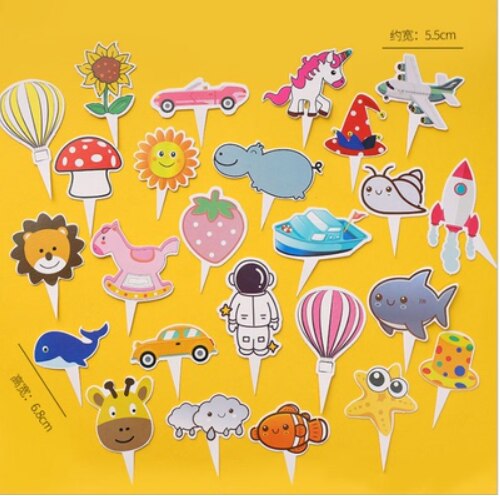 Ensemble de gobelets à gâteau en papier enduit à bord roulé, grands/petits, à muffin de dessin animé, gobelets résistants aux hautes températures, 100 pièces/ensemble: brand