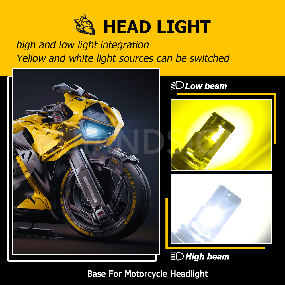 1pc Super White Yellow R2 P45t BA20D H4 12V 24V Motorbike Headlight 1860 4SMD Canbus Car Head LED Bulb Moped Scooter ATV Lamp