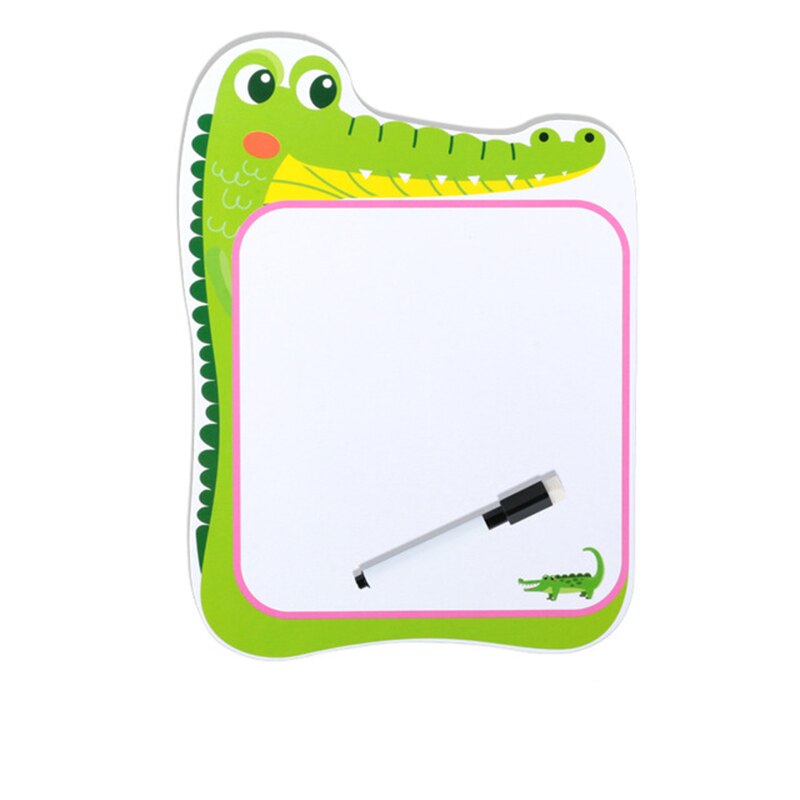 Giocattoli da tavolo da disegno a doppia faccia cancellabili in legno per bambini giocattoli da lavagna riutilizzabili per bambini giocattoli da lavagna da colorare giocattolo educativo per l&#39;apprendimento precoce: crocodile