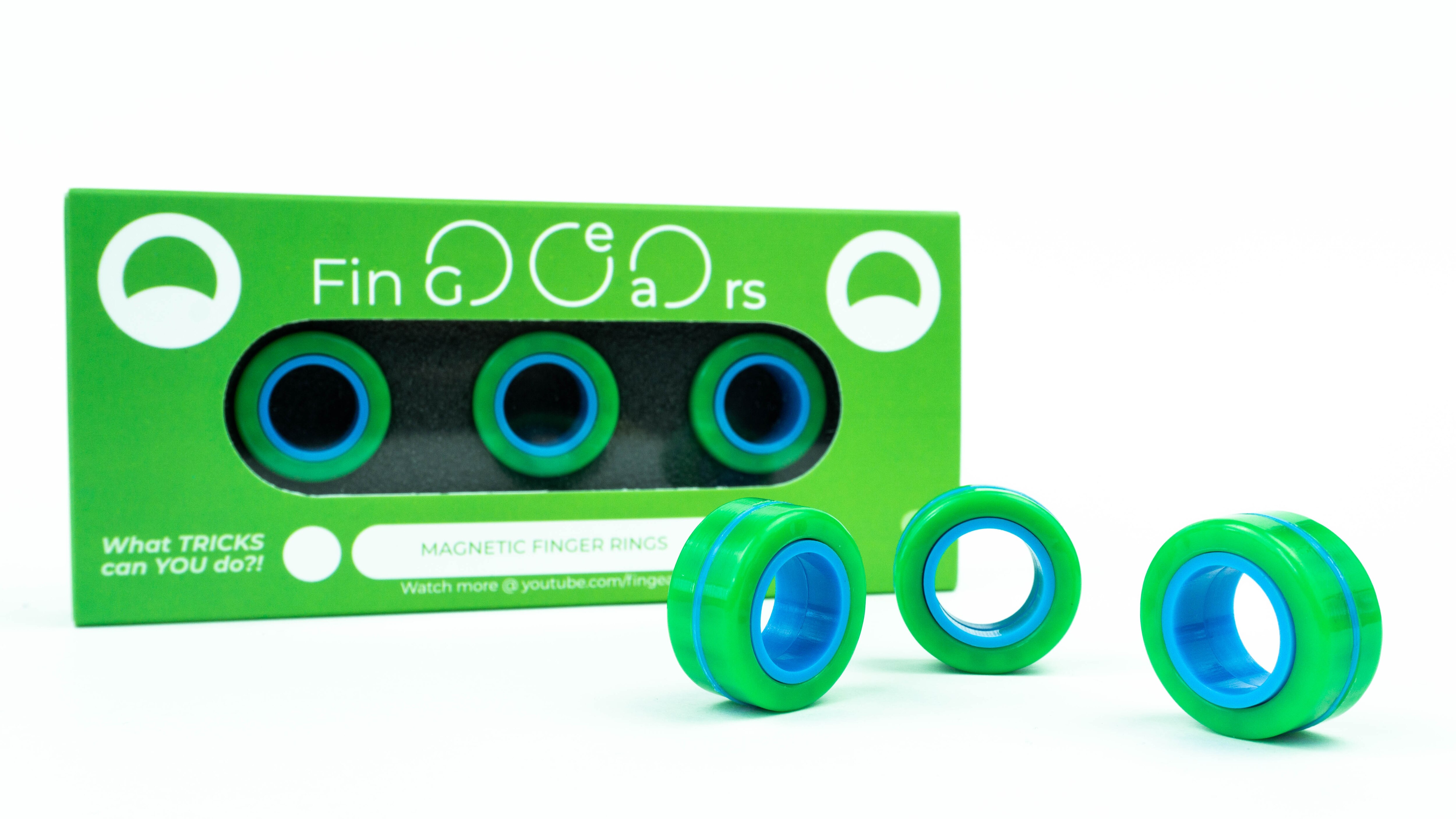 ORIGINALES Fingears Magnetic Finger Ring Talla S: Green/Blue