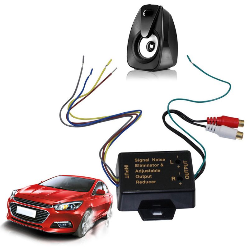 Amplificador de coche, bajo, alta frecuencia a baja frecuencia, convertidor, RCA, Control de nivel
