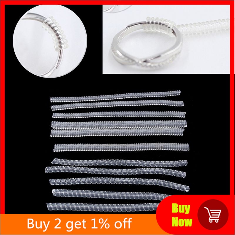 12 Pack 4 Sizes Spiral Tightener Ring Size Adjuster For Loose Ring Jewelry GuardInc