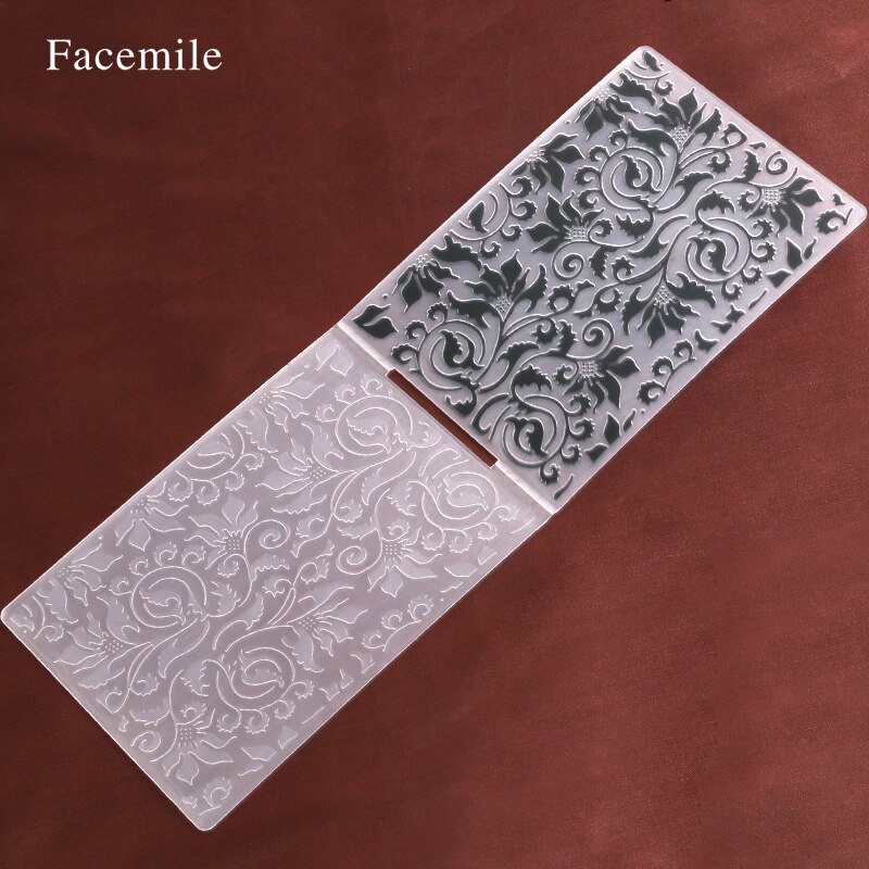 Facemile Bladeren Plastic Embossing Map Voor Scrapbook DIY Album Card Tool Plastic Template 55030