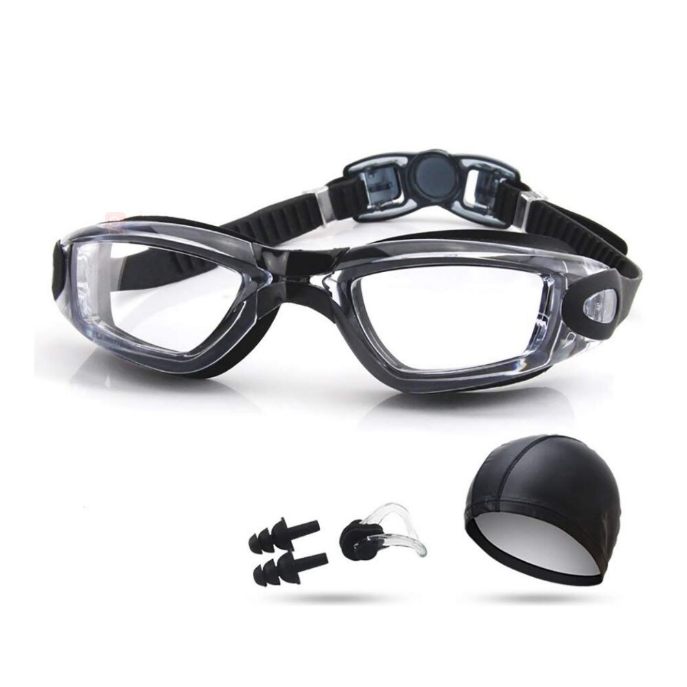 Jiejia svømmebriller anti-dug arena sportsbriller til voksne vandpool svømmebriller vandtætte dykkerbriller: Sølv