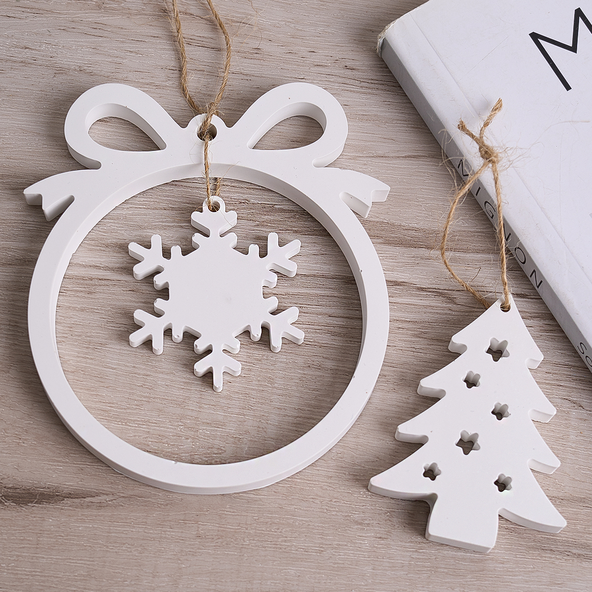 Moules En Silicone De Noël 3D - Flocon, Sapin, étoile - Pour Décorations En Béton, Plâtre, Résine